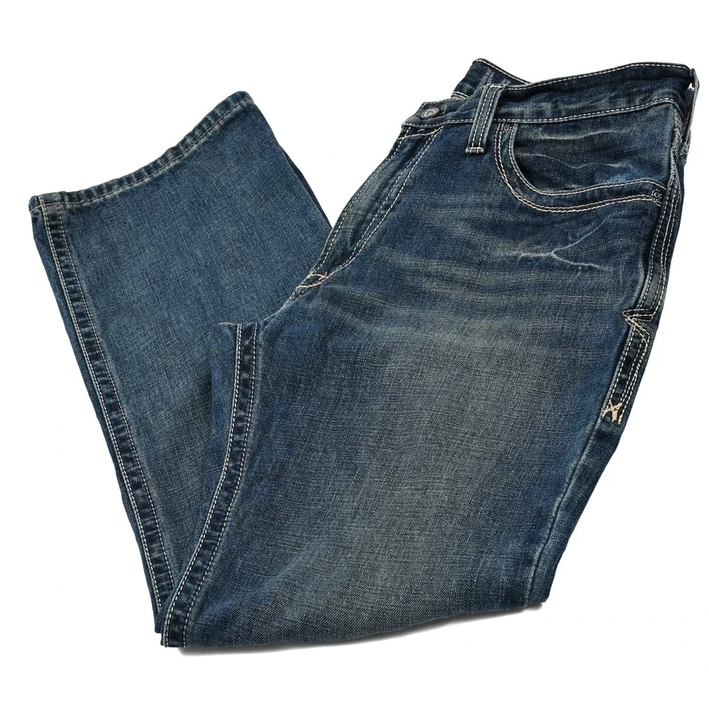 Ariat M4 Low Rise Boot Cut Jeans Mens 34x32 (38x32)  Medium Wash Denim 10012136